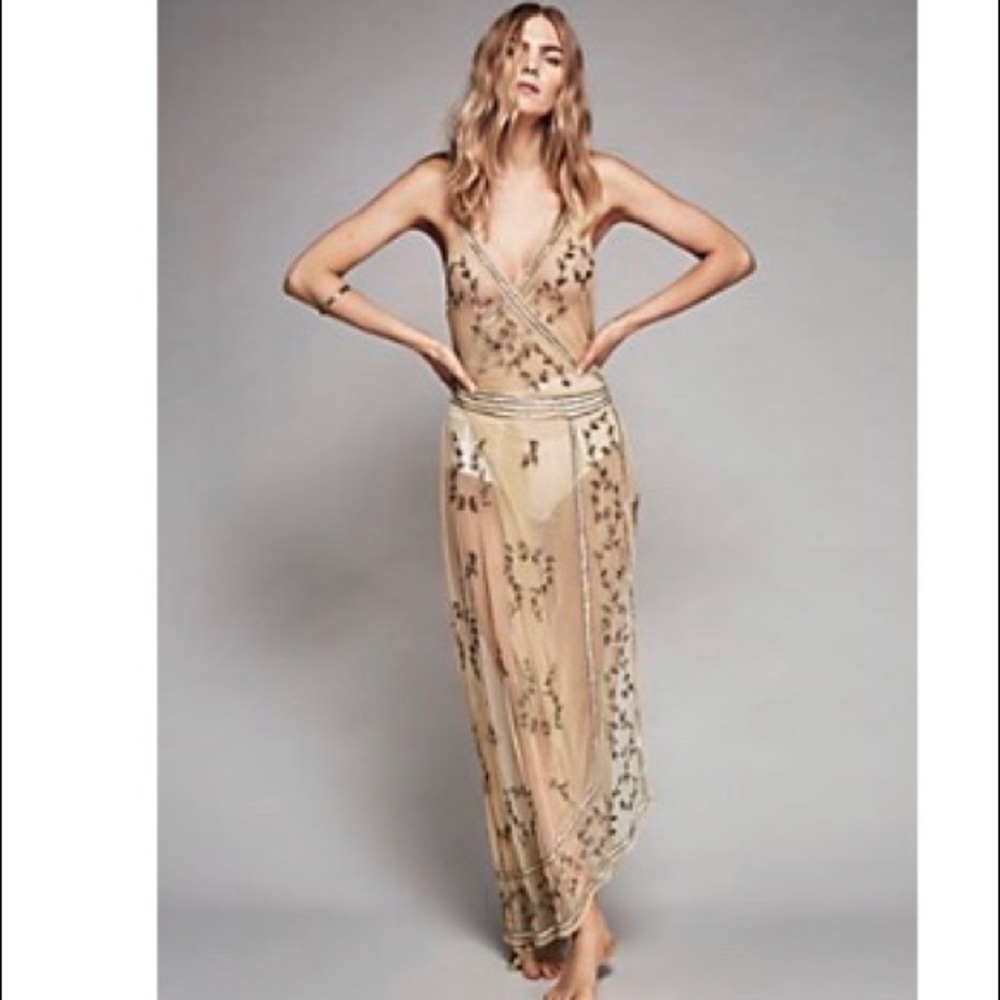 Free People Skyfall Embellished Maxi